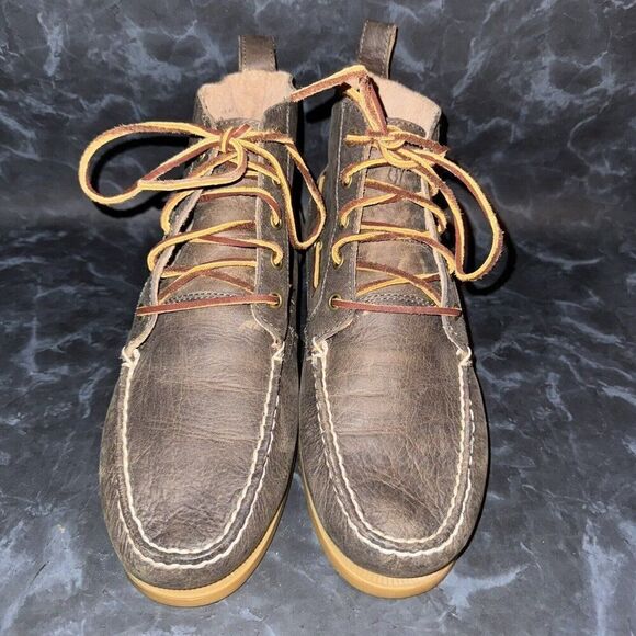 Polo by Ralph Lauren Mens Barrott Bo Brown Distressed Leather Chukka Boots 10.5D main image 8